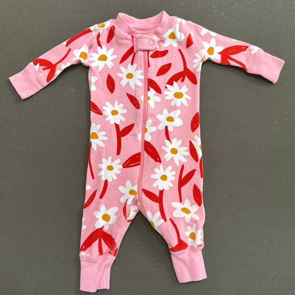 Hanna Anderson sleeper. Like new baby girl zipper pajamas